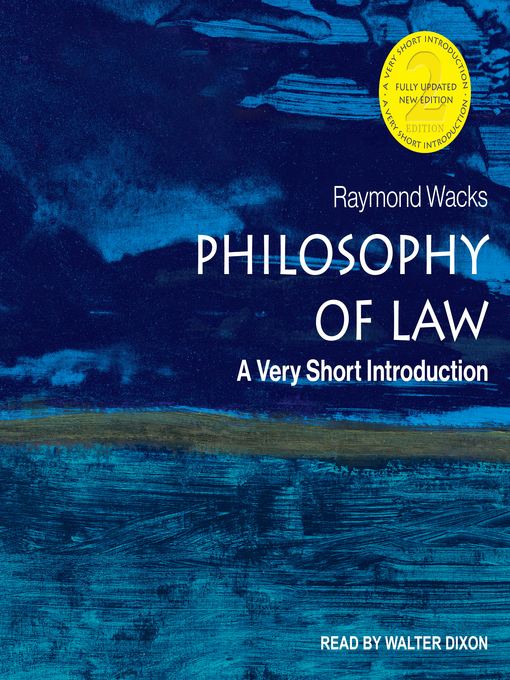 Title details for Philosophy of Law by Raymond Wacks - Available